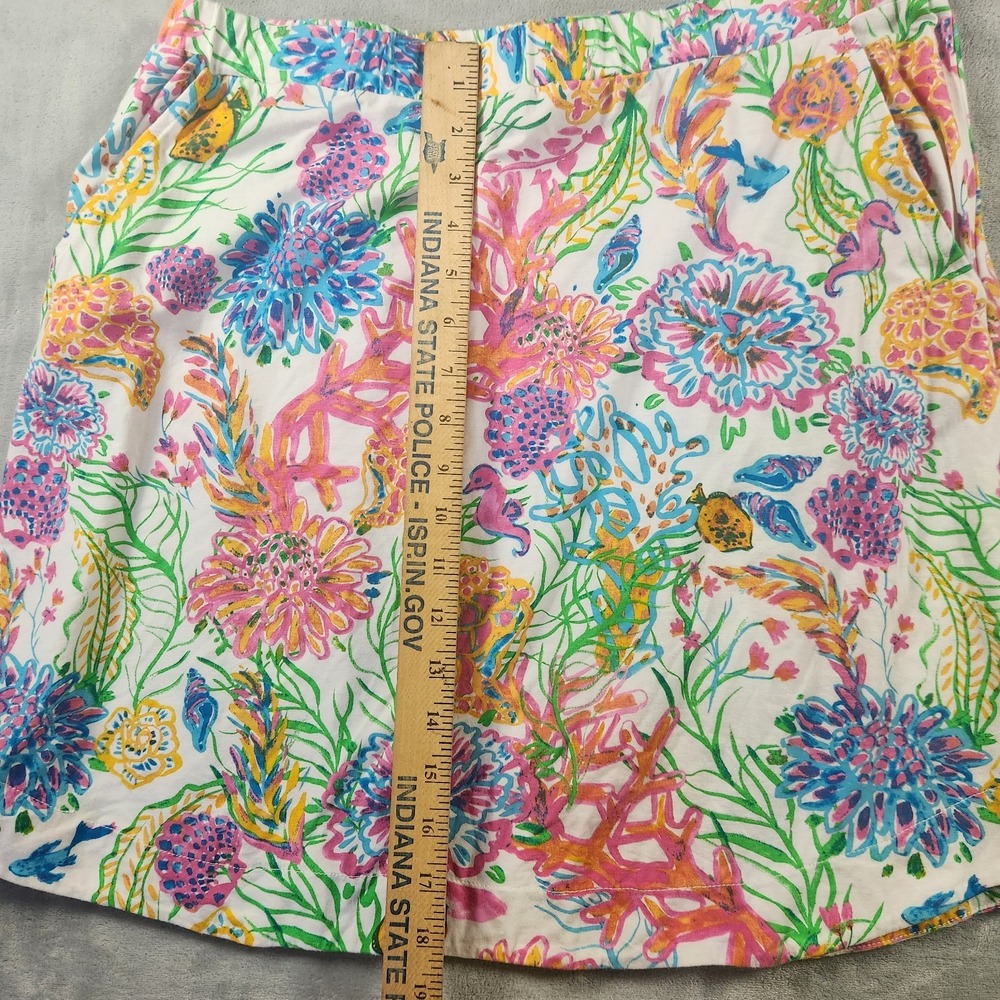 Fresh Produce Womens Size Large Pull On Sealife Print Skirt‎ White Cotton - Picture 4 of 6